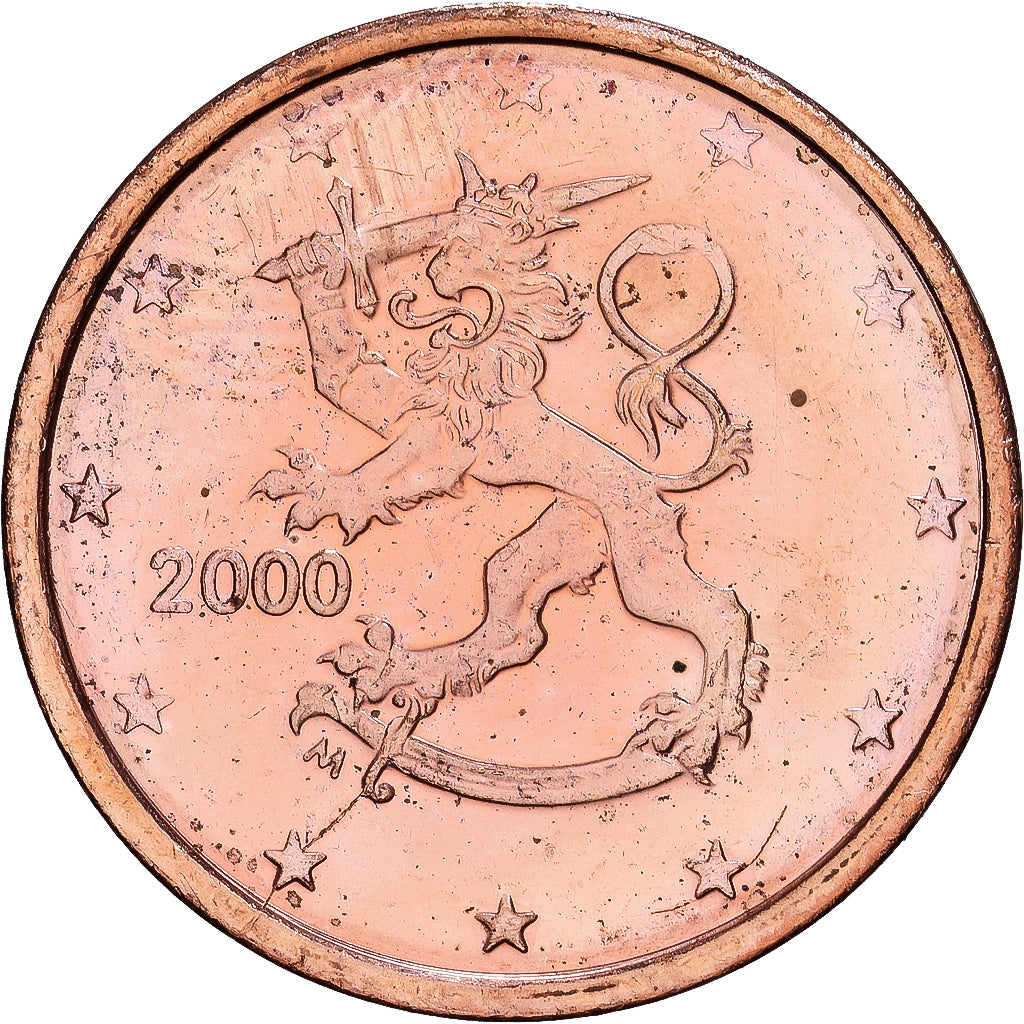 Finlandia, 2 Euro Cent, 2000, Vantaa, Acciaio placcato rame, BB+, KM:99
