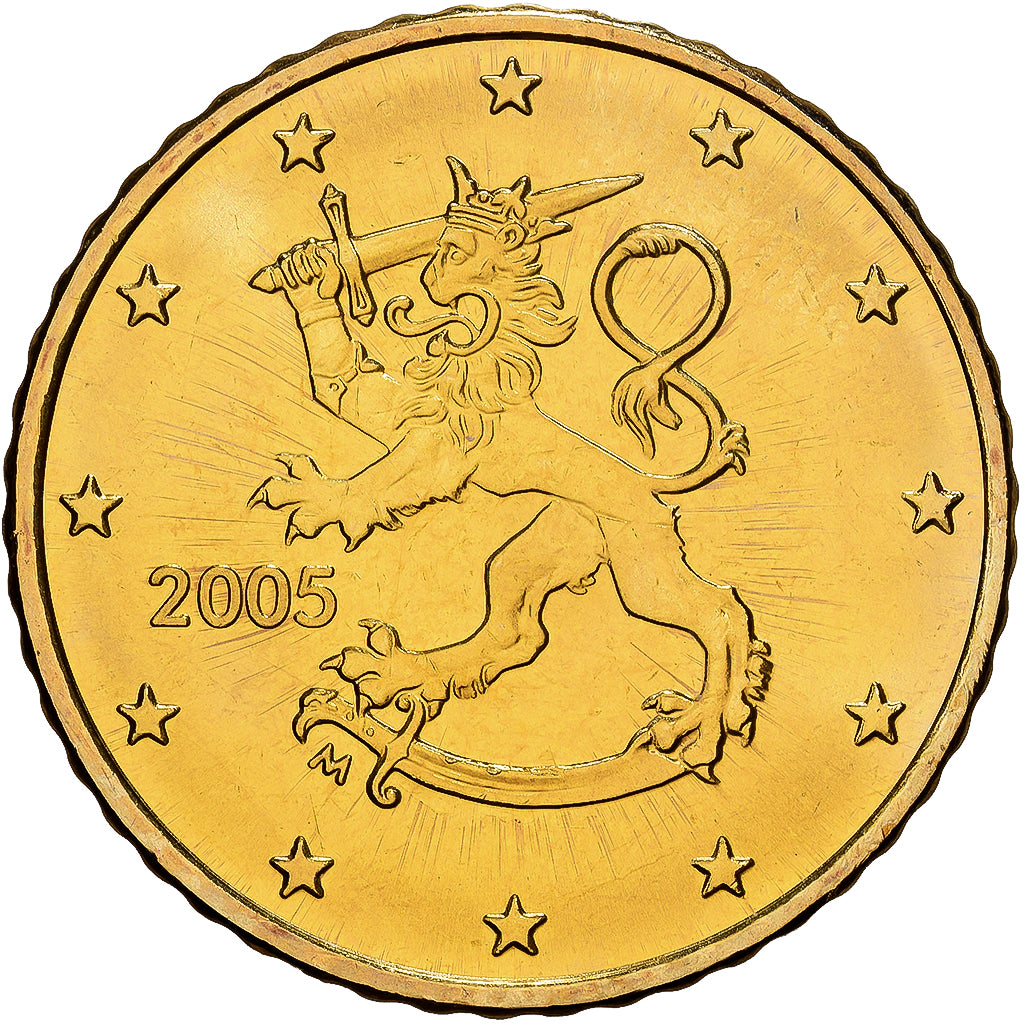 Finnland, 50 Euro Cent, série FDC, 2005, Mint of Finland, Nordic gold, STGL