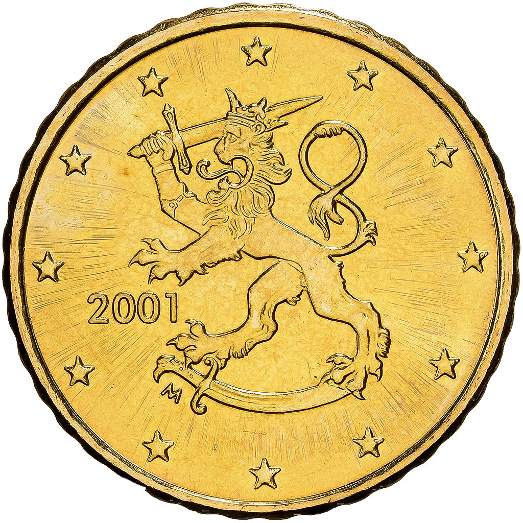Finland, 10 Euro Cent, 2001, Vantaa, Nordic gold, MS(65-70)