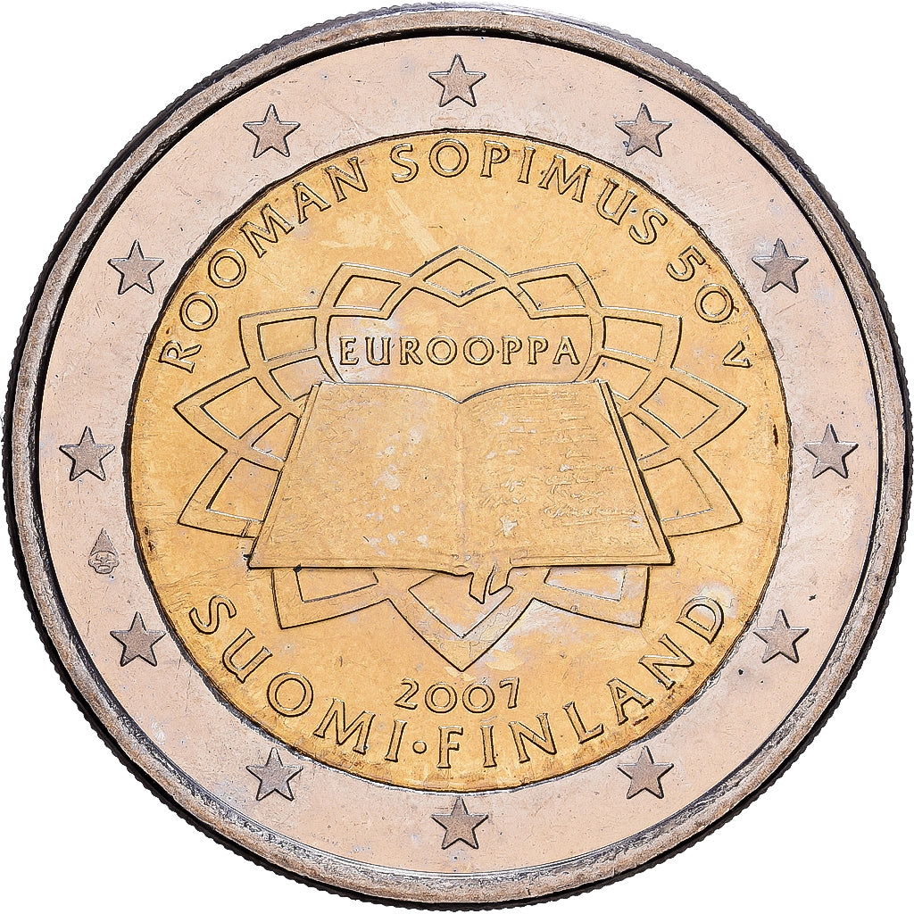 Finland, 2 Euro, Traité de Rome, 2007, Vantaa, Bi-Metallic, UNC-, KM:138
