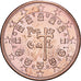 Portugal, 5 Euro Cent, 2004, Lisbon, Copper Plated Steel, MS(63), KM:742