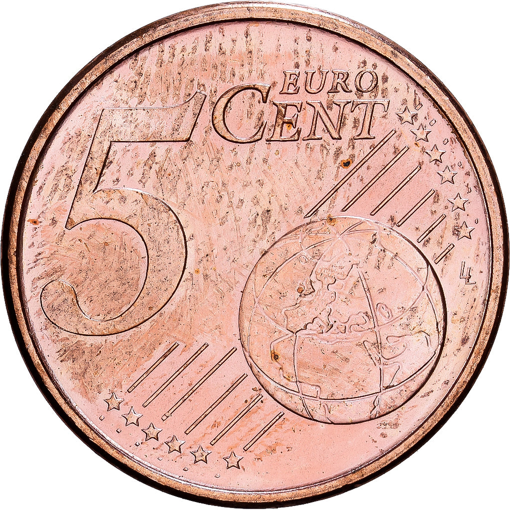 Portugal, 5 Euro Cent, 2004, Lisbon, Copper Plated Steel, MS(63), KM:742
