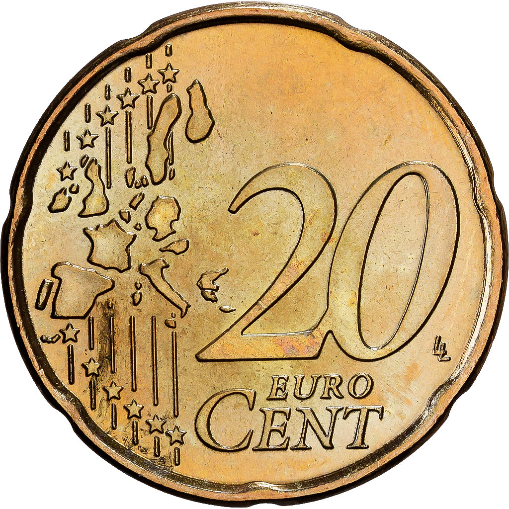 Portugal, 20 Euro Cent, 2004, Lisbon, Nordic gold, MS(63), KM:744