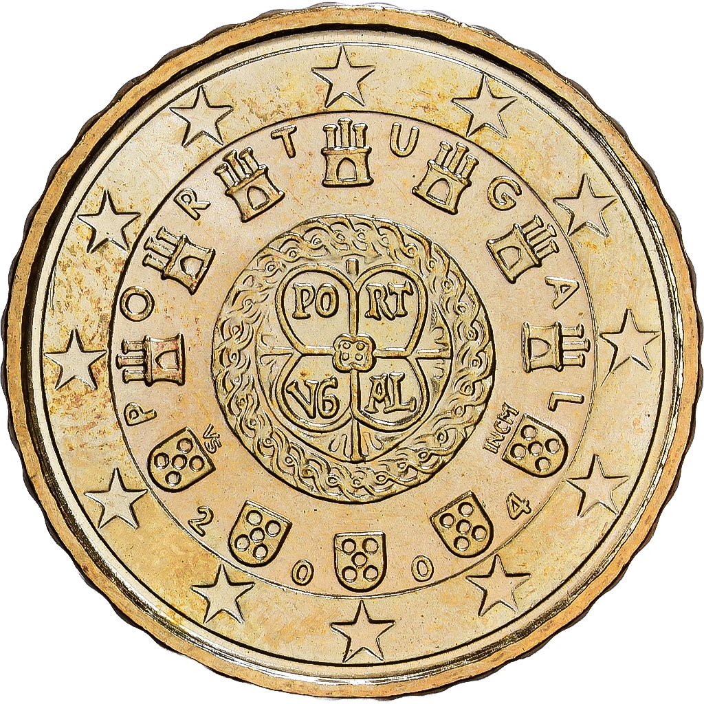 Portugal, 10 Euro Cent, 2004, Lisbonne, Or nordique, SPL, KM:743