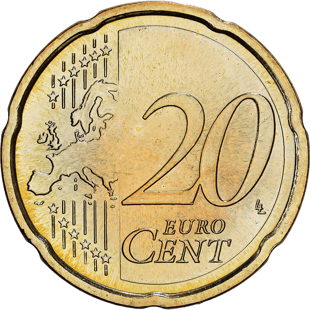 Bundesrepublik Deutschland, 20 Euro Cent, 2007, Karlsruhe, Nordic gold, UNZ