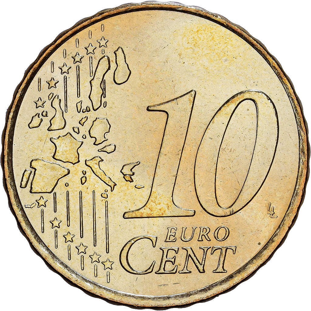 ALEMANIA - REPÚBLICA FEDERAL, 10 Euro Cent, 2002, Karlsruhe, Nordic gold, SC