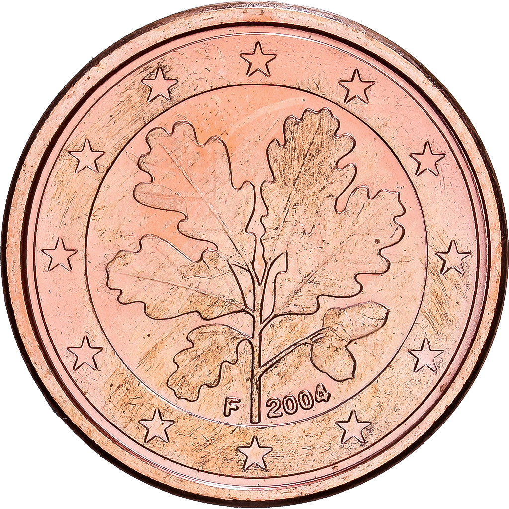Federal Republic of Germany, Euro Cent, 2004, Stuttgart, Copper Plated Steel