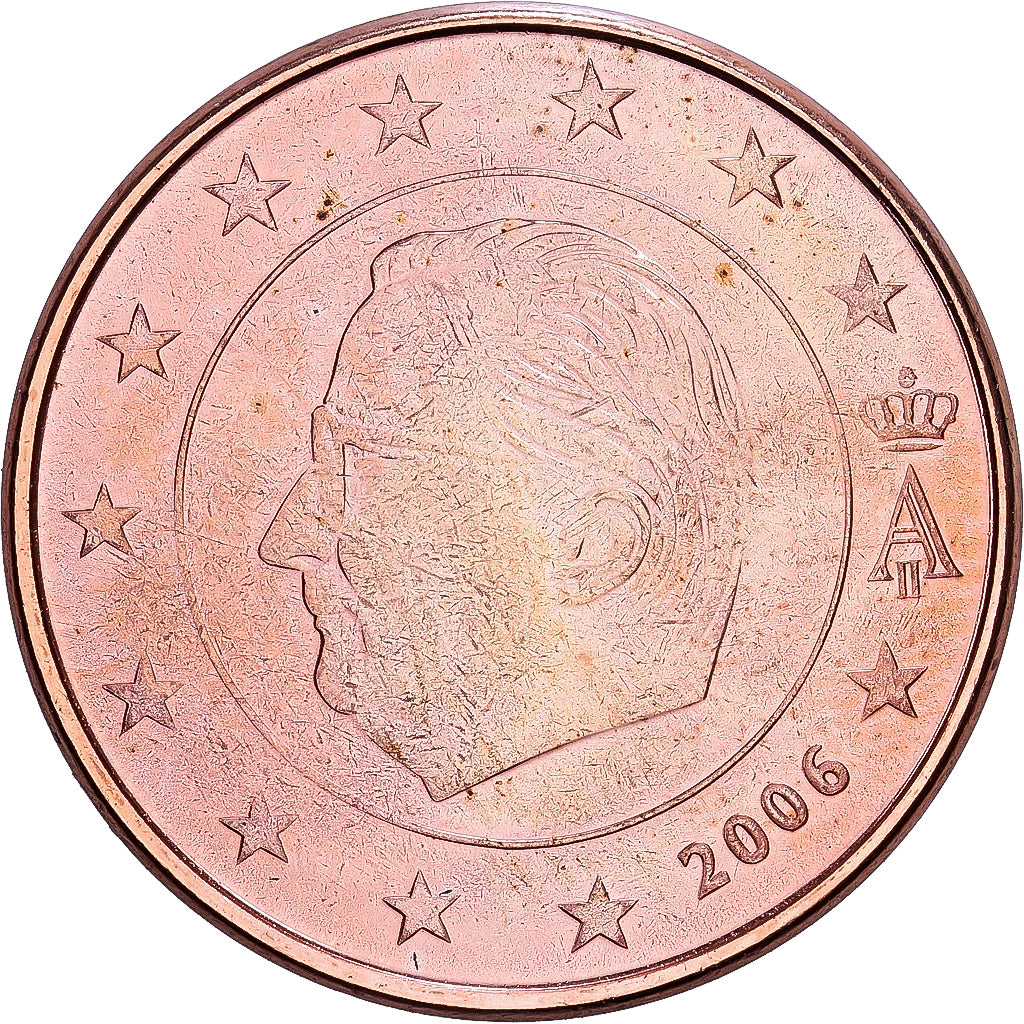 België, Albert II, 5 Euro Cent, 2006, Brussels, Copper Plated Steel, UNC-
