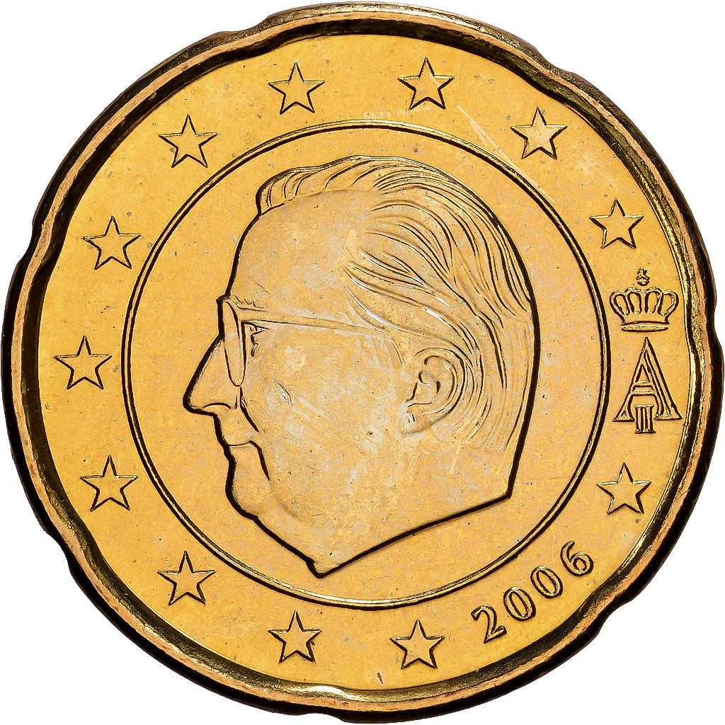 België, Albert II, 20 Euro Cent, 2006, Brussels, Nordic gold, UNC-, KM:228