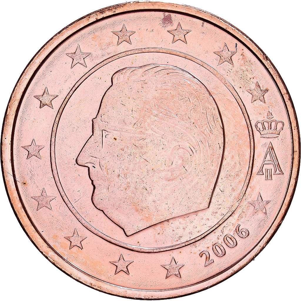 België, Albert II, 2 Euro Cent, 2006, Brussels, Copper Plated Steel, UNC-