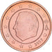 België, Albert II, 2 Euro Cent, 2007, Brussels, Copper Plated Steel, UNC-
