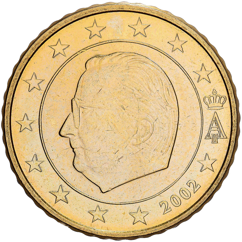 Belgium, Albert II, 50 Euro Cent, 2002, Brussels, Nordic gold, MS(63), KM:229