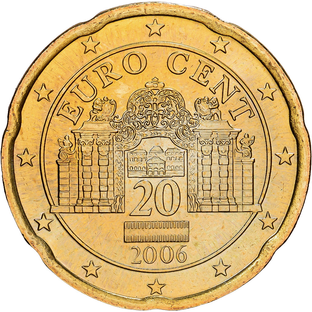 Österreich, 20 Euro Cent, 2006, Nordic gold, UNZ, KM:3086