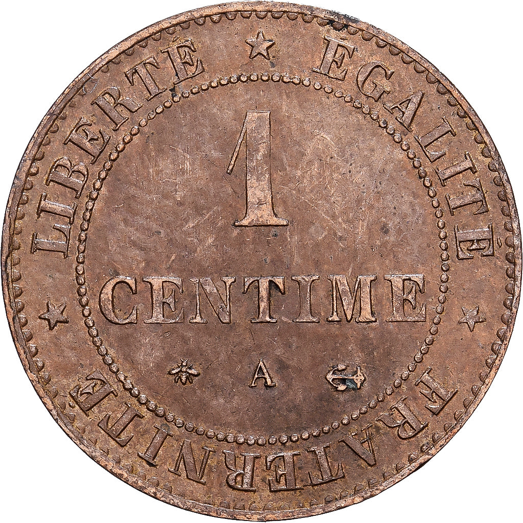 Frankreich, 1 Centime, Cérès, 1879, Paris, Bronze, SS, Gadoury:88