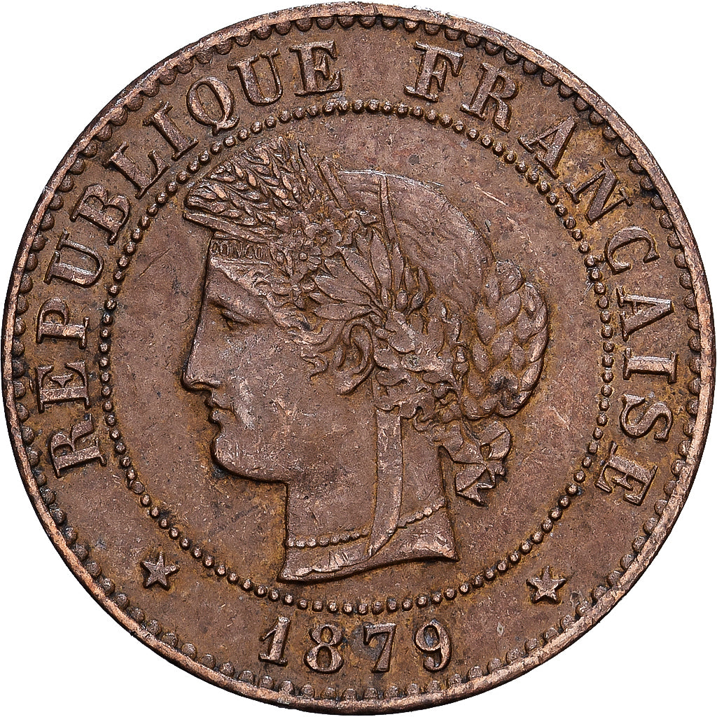 Francia, 1 Centime, Cérès, 1879, Paris, Bronzo, MB+, Gadoury:88