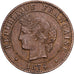 Francia, 1 Centime, Cérès, 1879, Paris, Bronzo, MB+, Gadoury:88