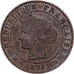 France, 1 Centime, Cérès, 1878, Paris, Bronze, EF(40-45), Gadoury:88
