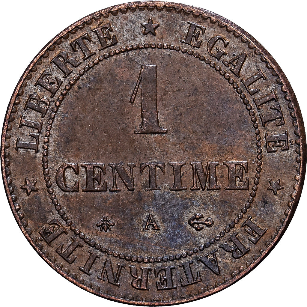 France, 1 Centime, Cérès, 1878, Paris, Bronze, EF(40-45), Gadoury:88