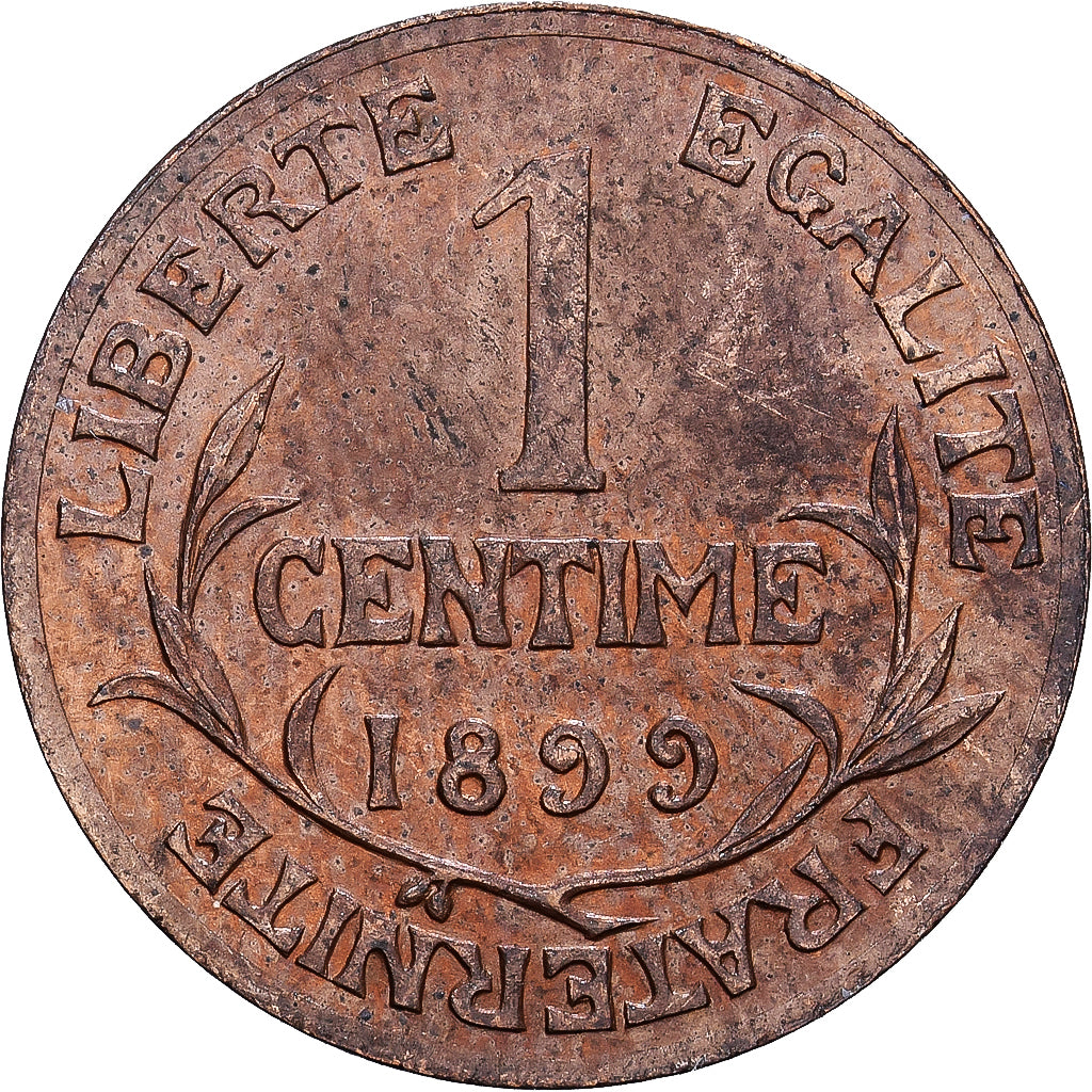 Francia, 1 Centime, Dupuis, 1899, Paris, Bronce, MBC, Gadoury:90, KM:840
