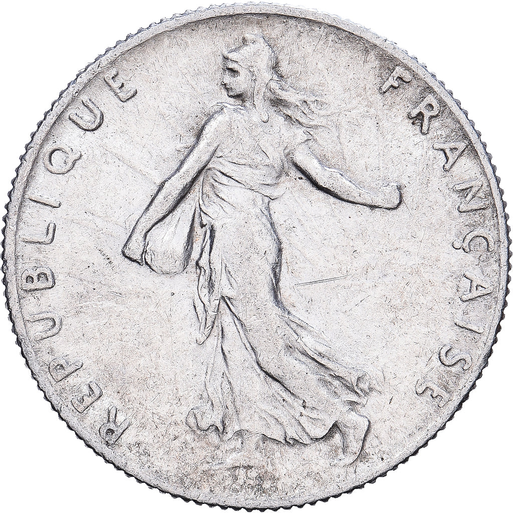 Frankreich, 50 Centimes, Semeuse, 1918, Paris, Silber, VZ+, Gadoury:420, Le