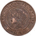 Frankreich, 2 Centimes, Cérès, 1878, Paris, Bronze, S, Gadoury:105, KM:827.1