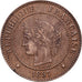 França, 2 Centimes, Cérès, 1897, Paris, Bronze, VF(30-35), Gadoury:105