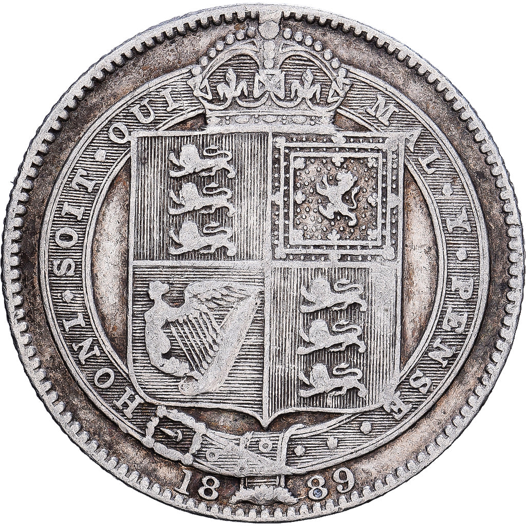 Gran Bretagna, Victoria, Shilling, 1889, British Royal Mint, Argento, MB