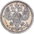 Rusia, Nicholas II, 15 Kopeks, 1908, Saint Petersburg, Plata, MBC, KM:21a.2