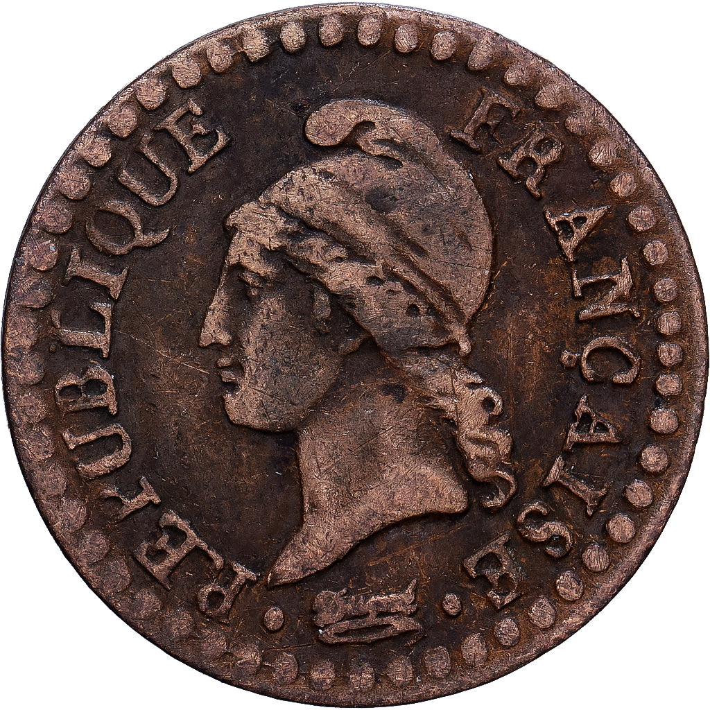 France, Centime, Dupré, AN 7 (1798-1799), Paris, Bronze, VF(30-35), KM:646