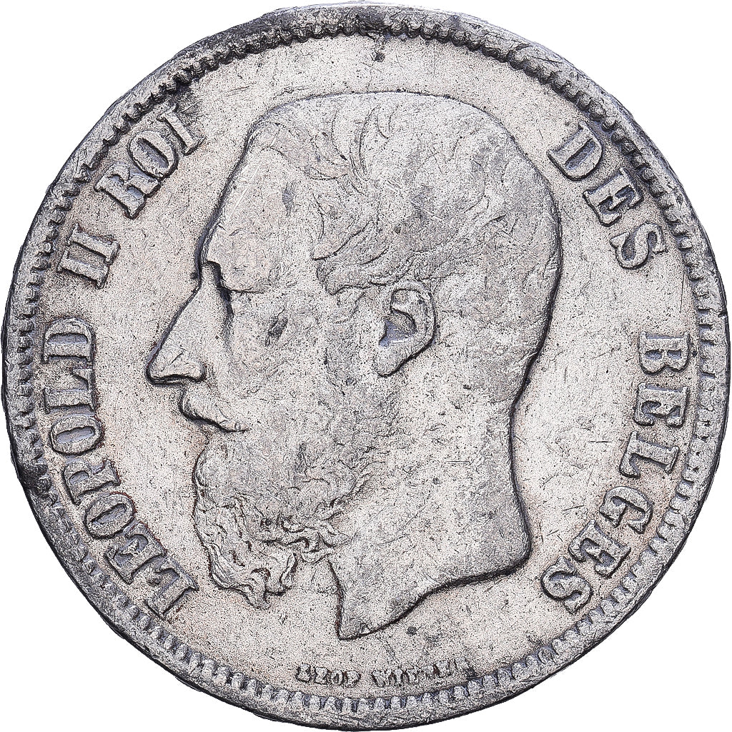 Belgique, Leopold II, 5 Francs, 5 Frank, 1873, Faux d'Epoque, Etain, TTB, KM:24