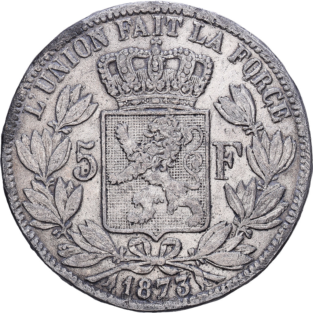 Belgique, Leopold II, 5 Francs, 5 Frank, 1873, Faux d'Epoque, Etain, TTB, KM:24