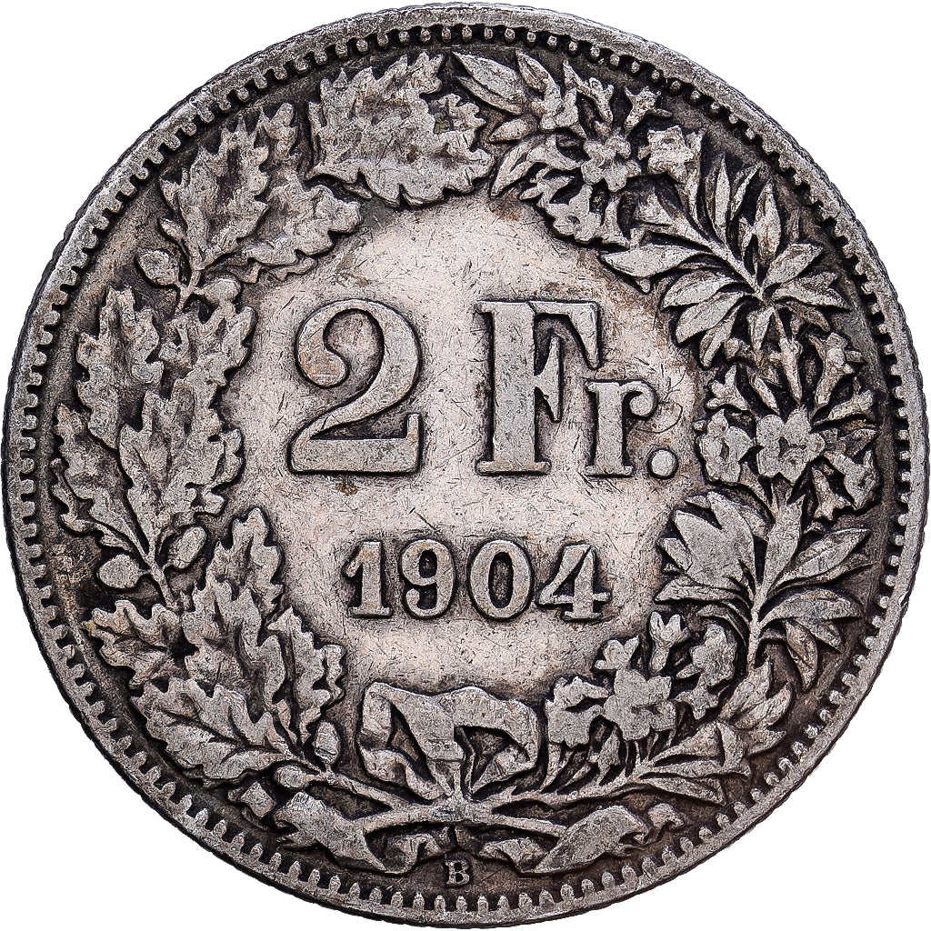 Zwitserland, 2 Francs, 1904, Bern, Zilver, ZF, KM:21