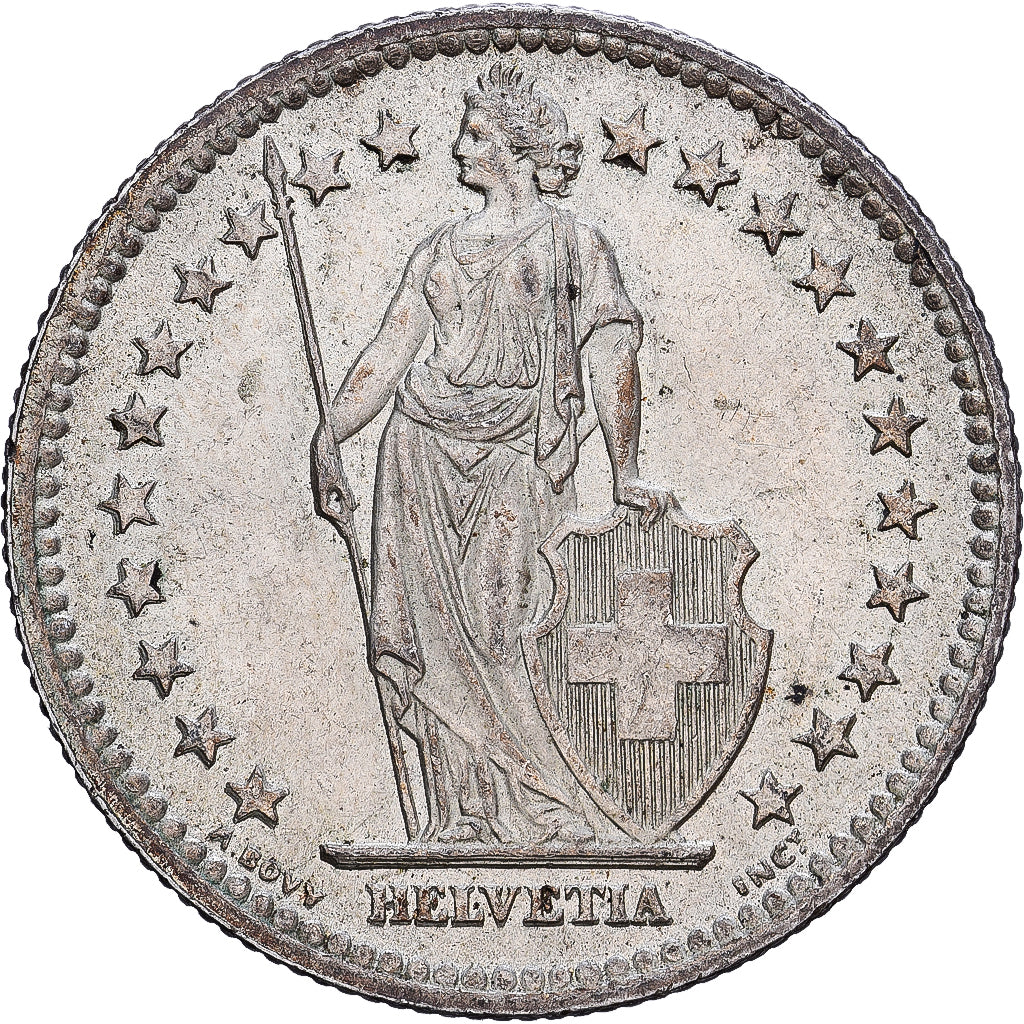 Schweiz, 2 Francs, 1944, Bern, Silber, SS+, KM:21
