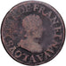 Francia, Louis XIII, Double Tournois, 1611, Paris, Cobre, BC, Gadoury:5
