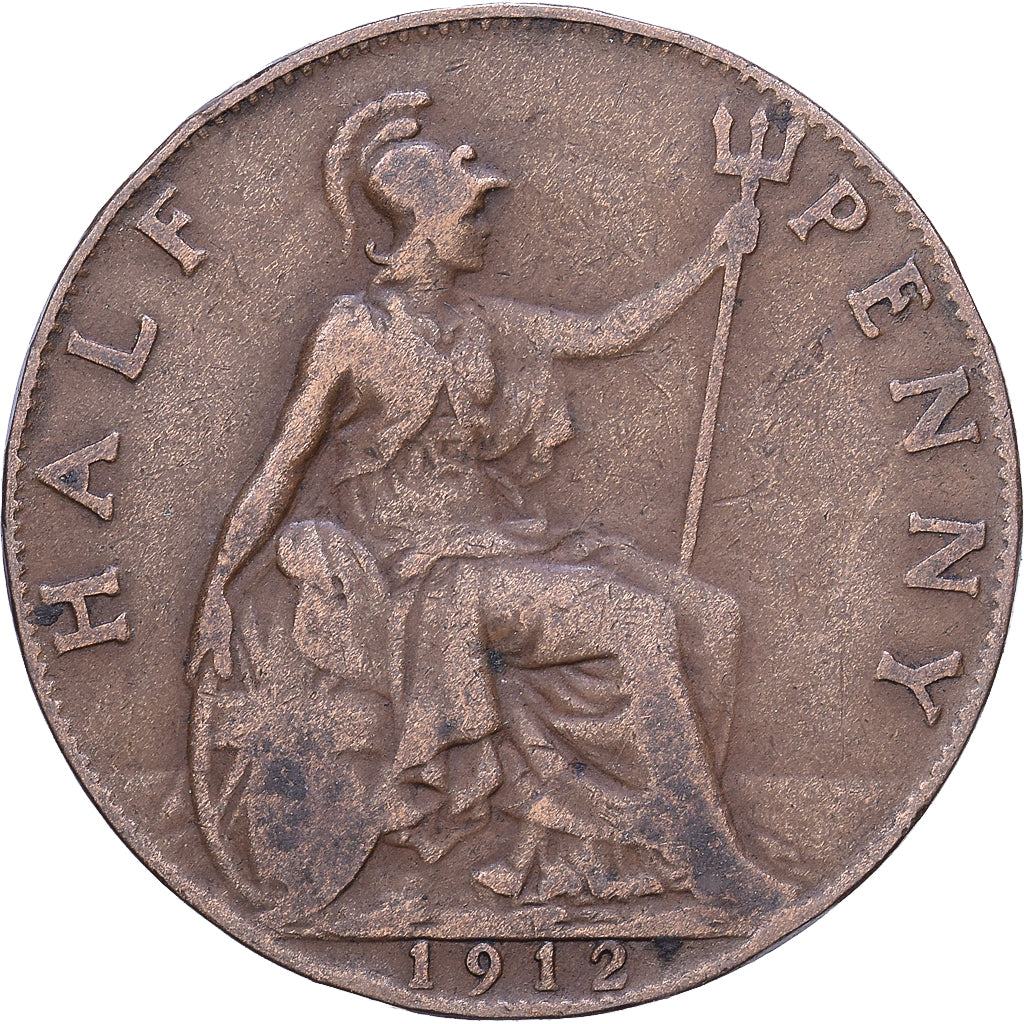 Großbritannien, George V, 1/2 Penny, 1912, Bronze, S+, KM:809