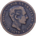 Espanha, Alfonso XII, 5 Centimos, 1879, Madrid, Bronze, VF(30-35), KM:674