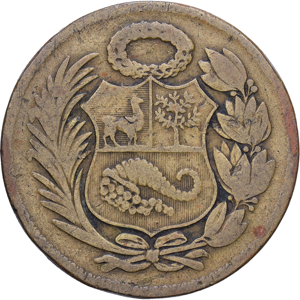 Peru, Sol, 1947, Philadelphia, Brass, VF(20-25), KM:222