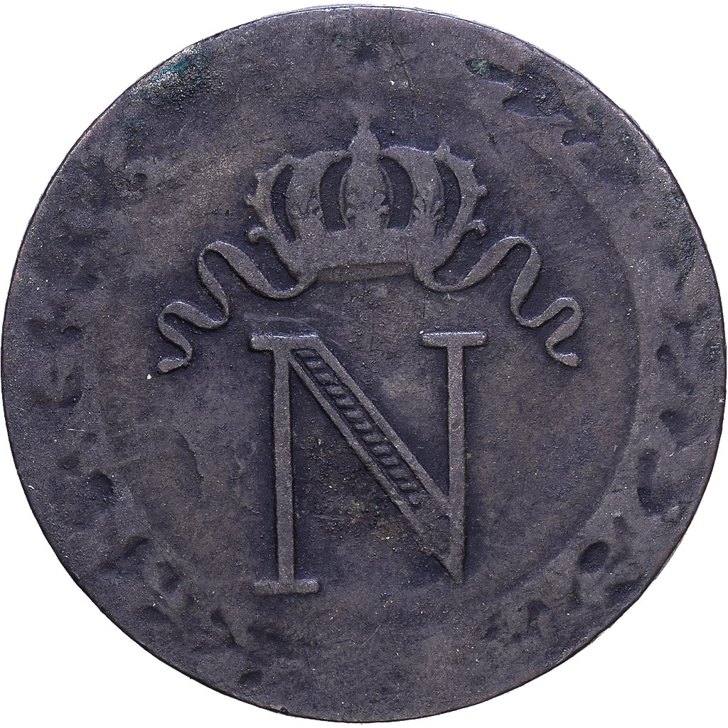 France, 10 Centimes, Napoléon I, 1808, Strasbourg, Billon, VF(30-35)