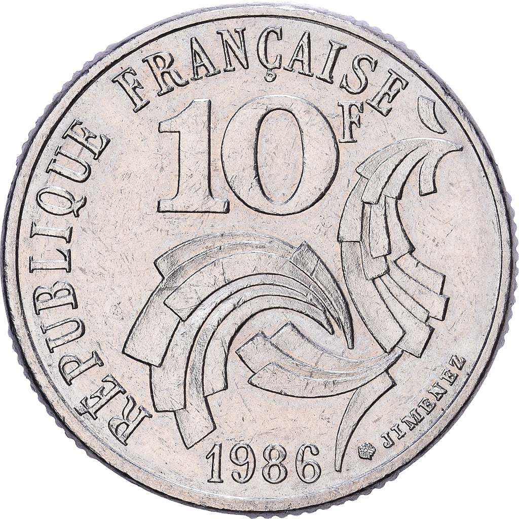 Francia, 10 Francs, Jimenez, 1986, MDP, Níquel, EBC, Gadoury:824, KM:959
