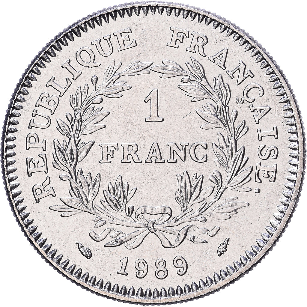 France, 1 Franc, 1989, Nickel, MS(63), Gadoury:477, KM:967
