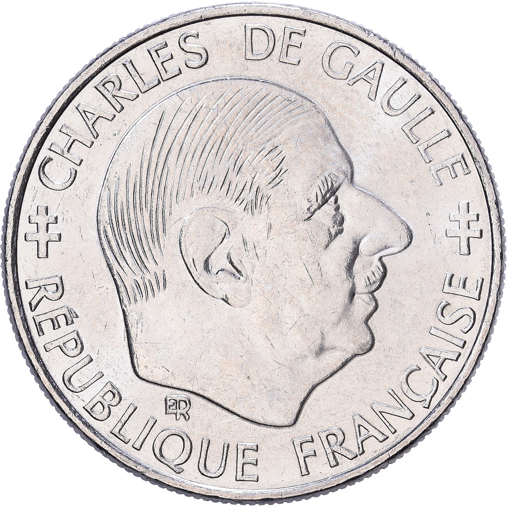 Francia, 1 Franc, Charles de Gaulle, 1988, Paris, Níquel, EBC, Gadoury:475