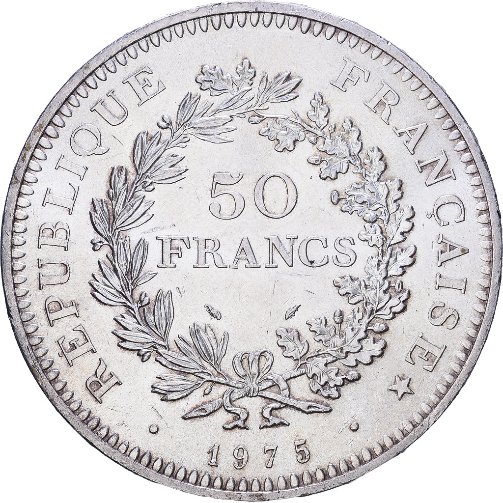 Frankreich, 50 Francs, Hercule, 1975, Paris, Silber, UNZ, KM:941.1