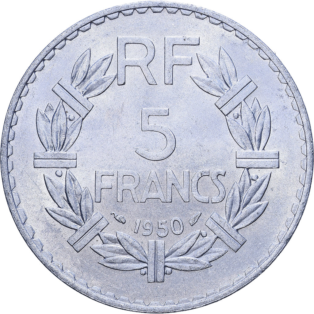 Francia, 5 Francs, Lavrillier, 1950, Paris, Aluminio, EBC, Gadoury:771