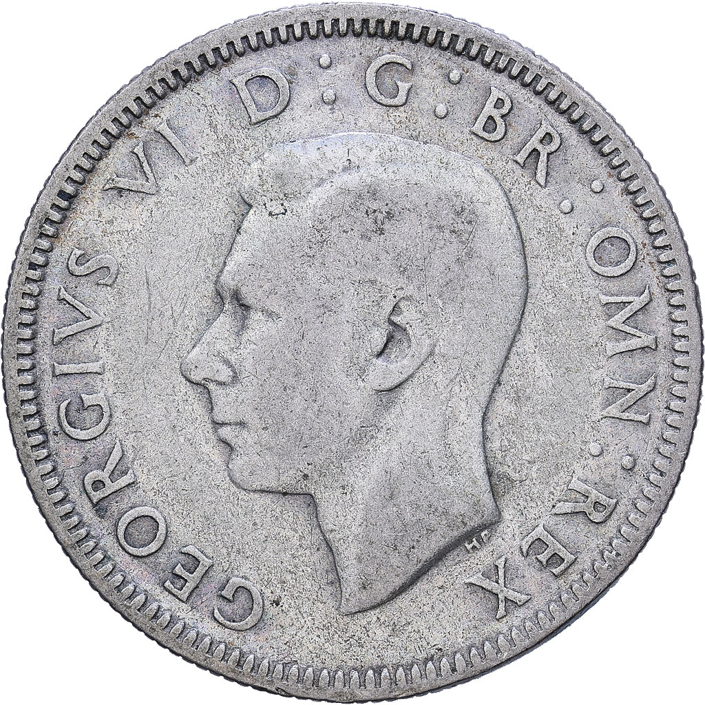 Groot Bretagne, George VI, Shilling, 1938, Zilver, ZF+, KM:854