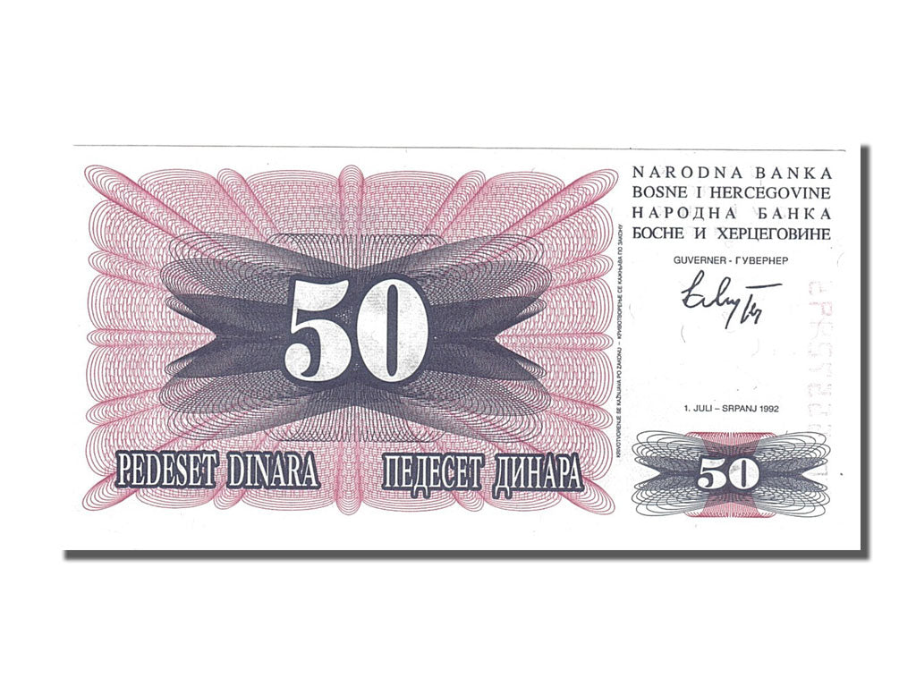 Banknote, Bosnia - Herzegovina, 50 Dinara, 1992, 1992-07-01, UNC(65-70)
