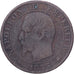 França, Napoleon III, 5 Centimes, 1853, Strasbourg, Bronze, VF(30-35)