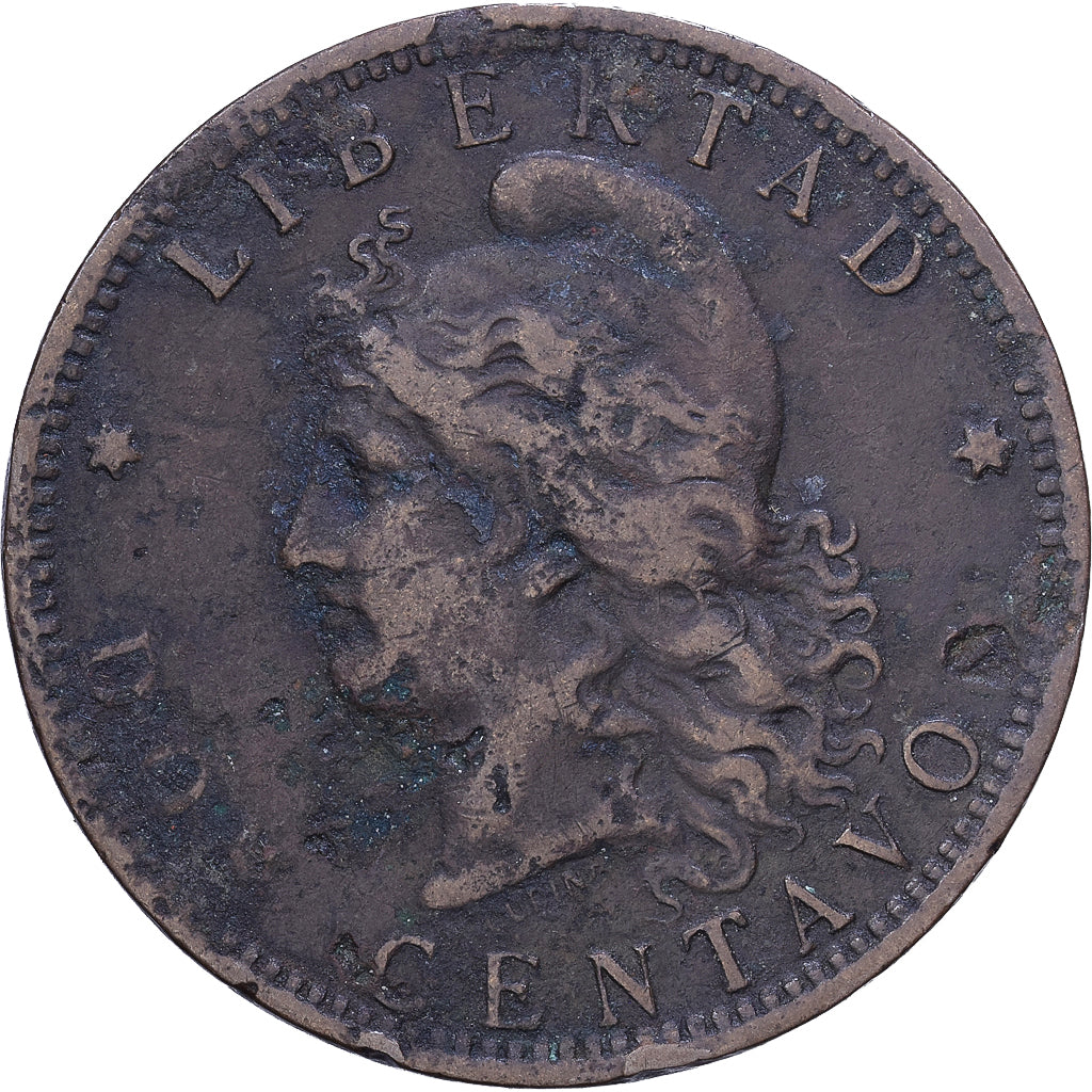 Argentine, 2 Centavos, 1894, Bronze, TB, KM:33