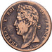 COLÓNIAS FRANCESAS, Charles X, 5 Centimes, 1828, Paris, Bronze, VF(20-25)
