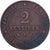 France, 2 Centimes, Cérès, 1892, Paris, Bronze, TB+, Gadoury:105