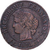 Frankreich, Centime, Cérès, 1878, Paris, Bronze, S+, Gadoury:88, KM:826.1